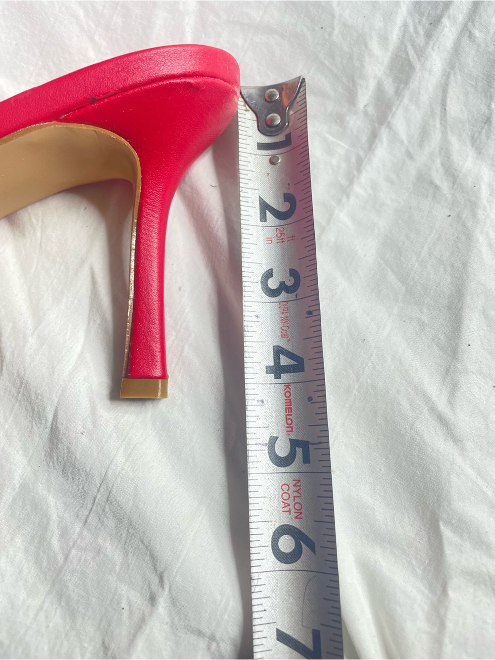 Red Quilted Open-Toe Stiletto Mule - Picture 6 of 8